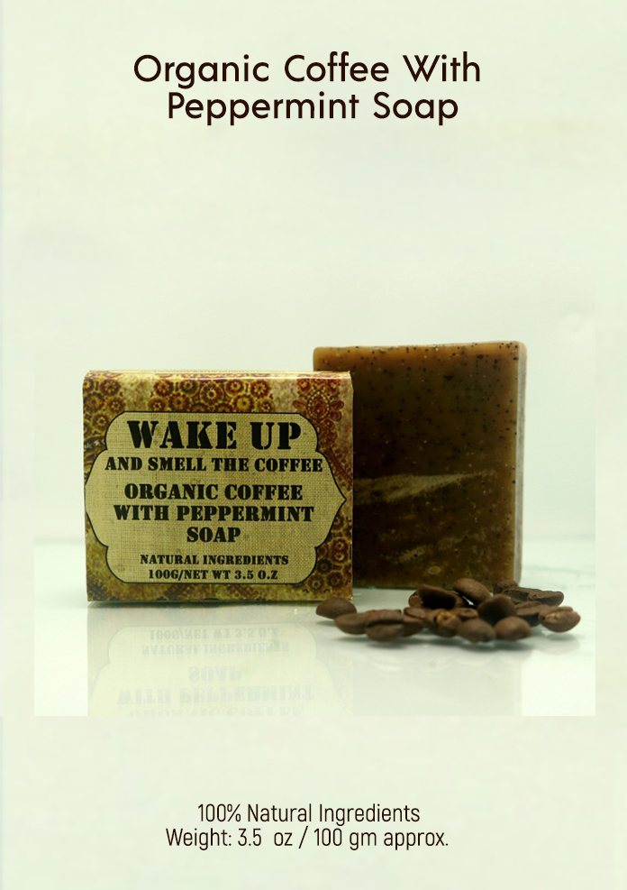 Organic Coffee with Peppermint Herbal Soap
