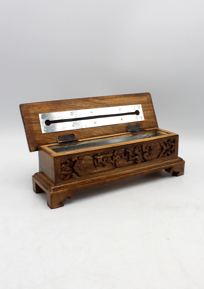 Om Mani Crafted Wooden Incense Burner