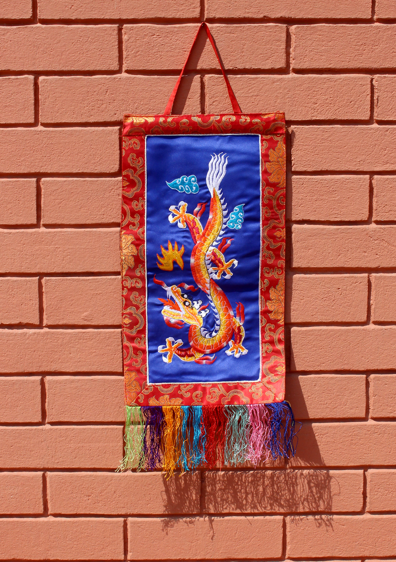 Dragon Embroidery Wall Hanging Banner