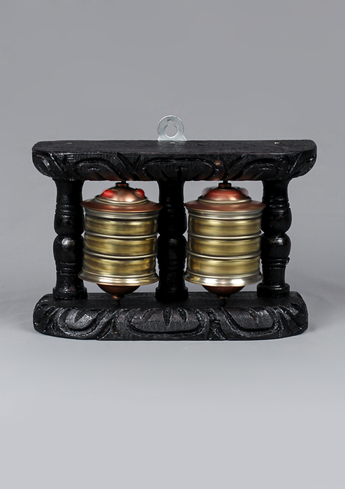 Nepal Souvenirs  OM Mani  Prayer Wheel Wooden Frame  Hanging