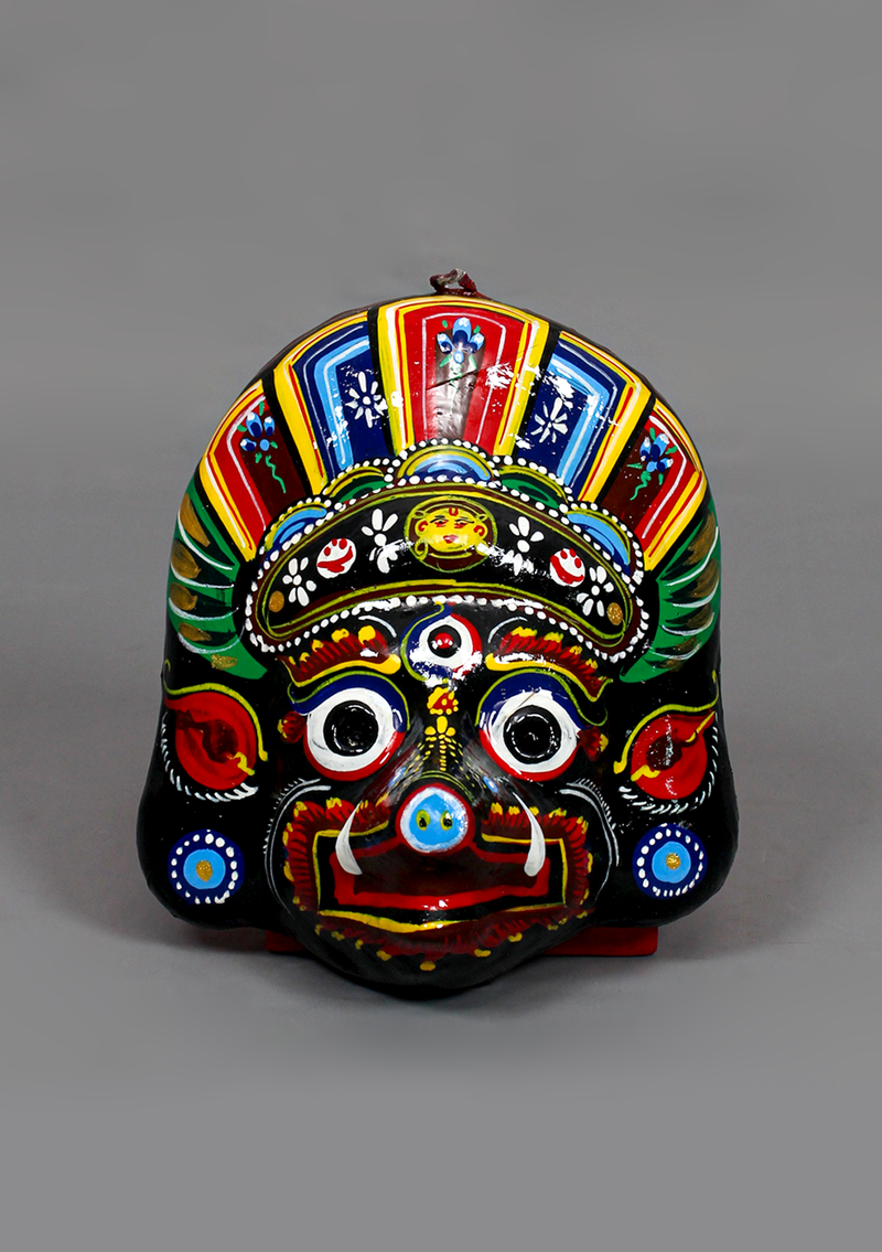 Handpainted Barahi Paper Mache Hanging Mask