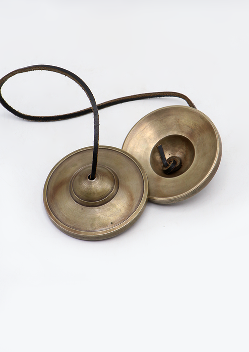 Plain Meditation Tingsha Cymbal Golden