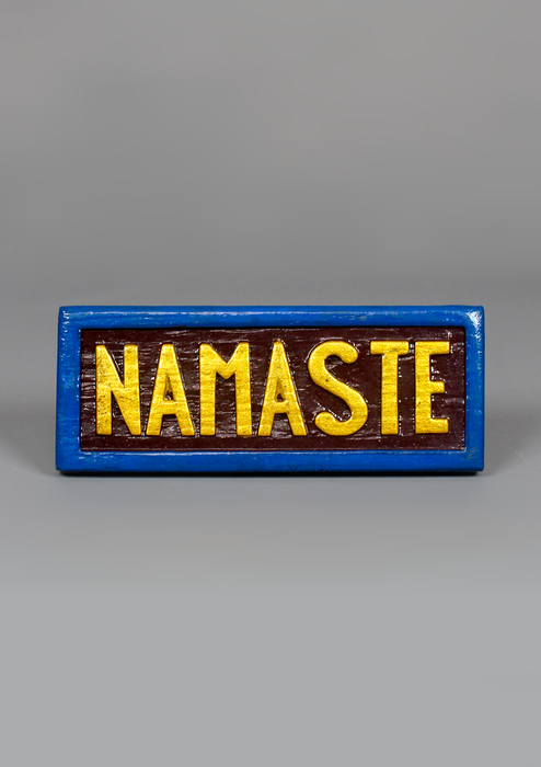 Wooden NAMASTE Door Hanging Plaque