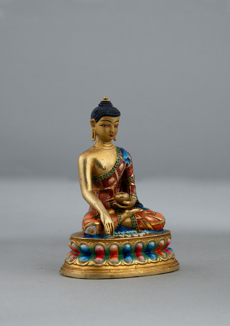 Handpainted Shakyamuni Buddha Statue 4" H