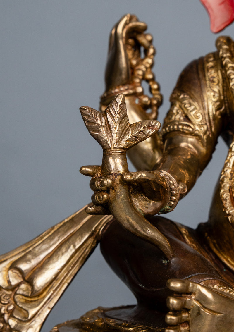 Partly Gold Plated Ganesh Statue 12"H