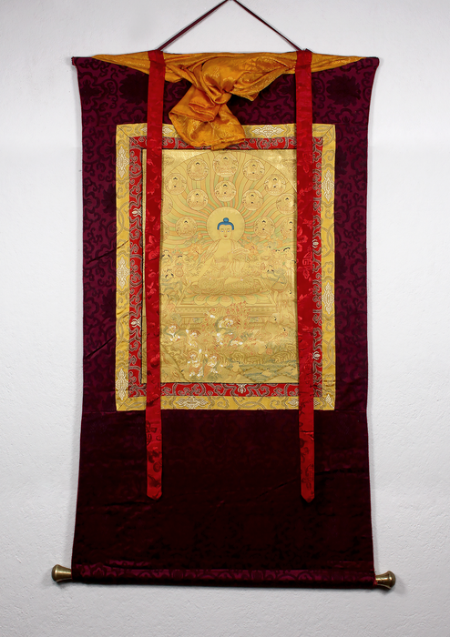 Buddha Miracle in Sravasti Thangka Painting