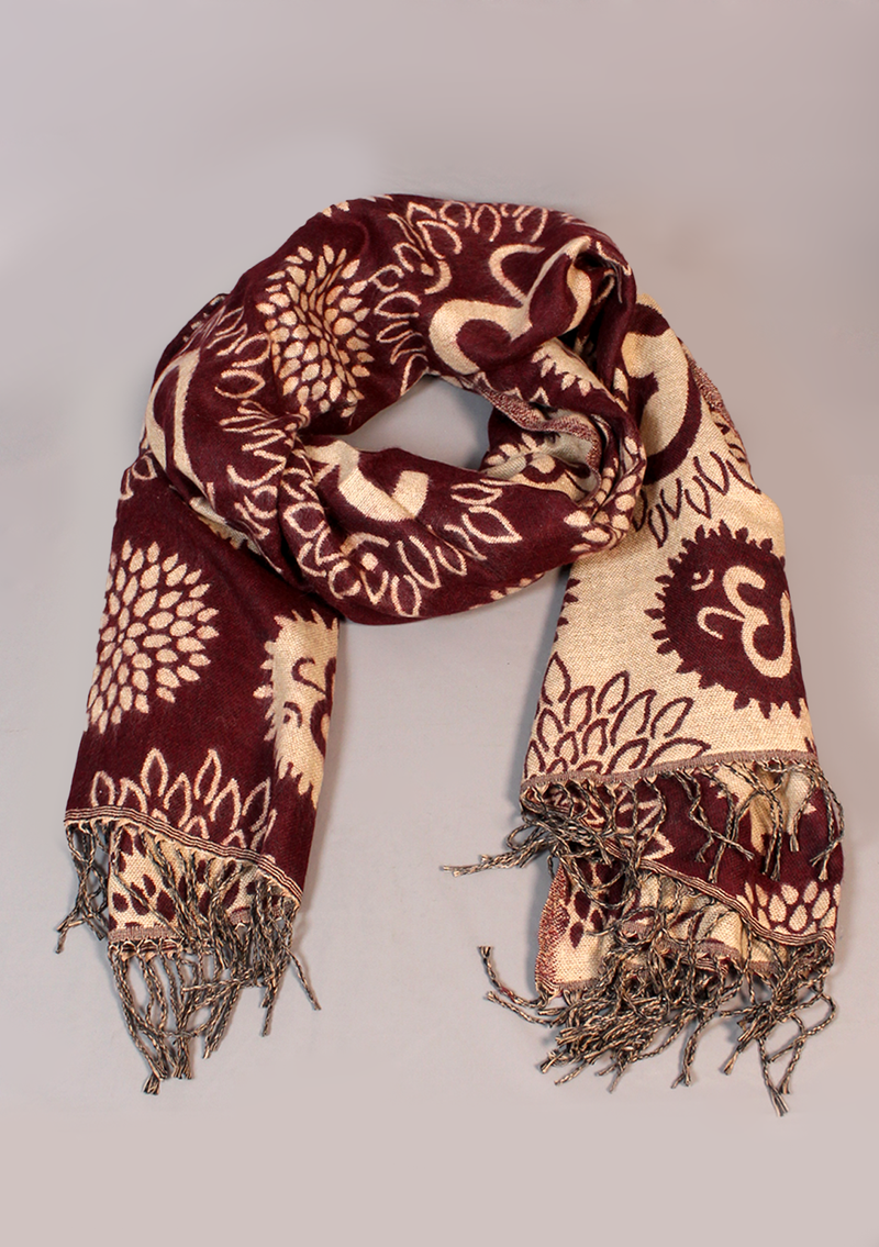 Handloomed OM Woolen Shawl