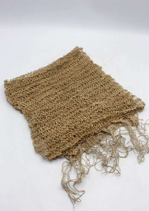 Natural Nettle Yarn Woven Pattern Shawl- Small