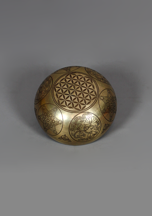 Amoghasiddhi Buddha Singing Bowl 4" D