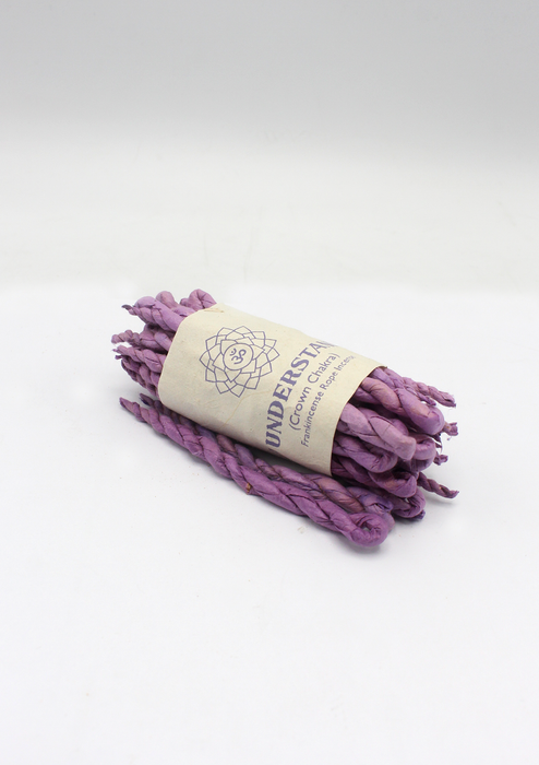 Crown Chakra Sahasrara Frankincense Violet Rope Incense