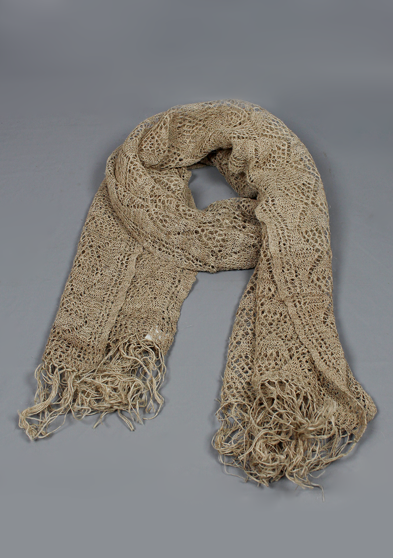 Pure Nettle Fiber Woven Texture Shawl