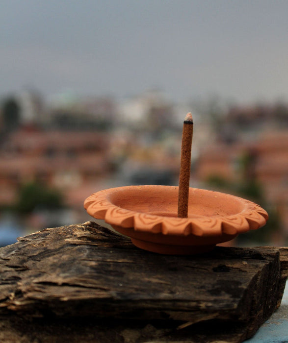 Spiral Clay Incense Burner