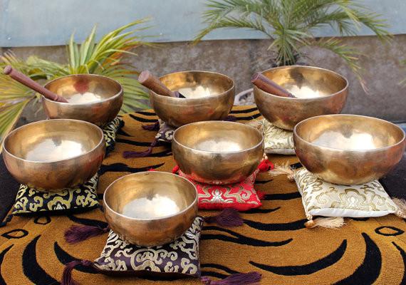Seven Chakra Singing Bowls Set