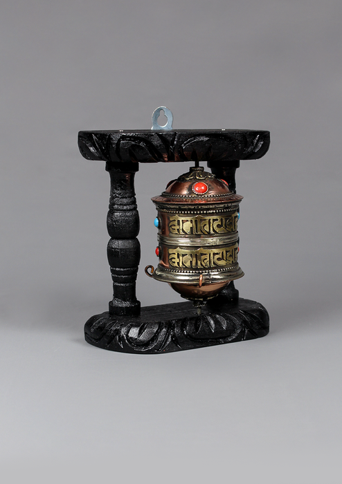 OM Mani Prayer Wheel Wall Hanging