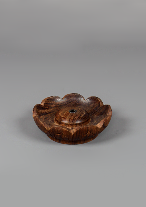 Handcrafted Wooden Lotus Incense Burner