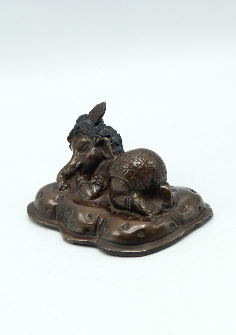 Sleeping Baby Ganesha  Copper Statue