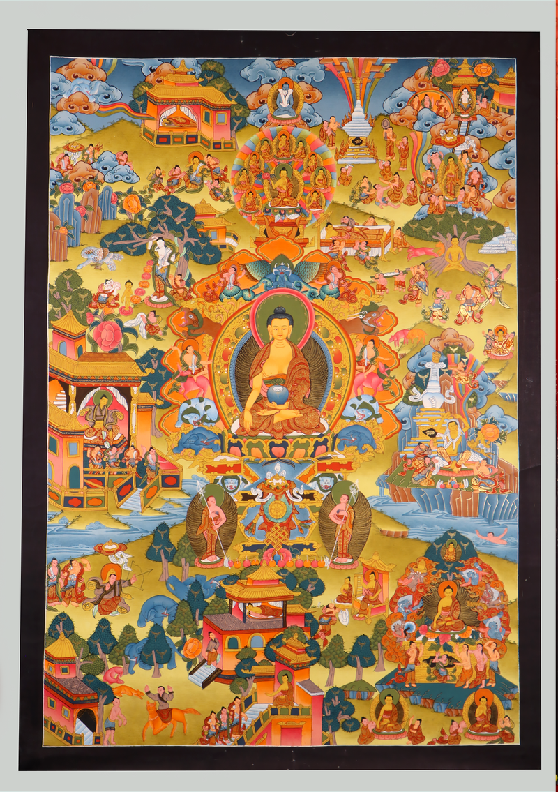 Buddha Life Story Thangka Painting