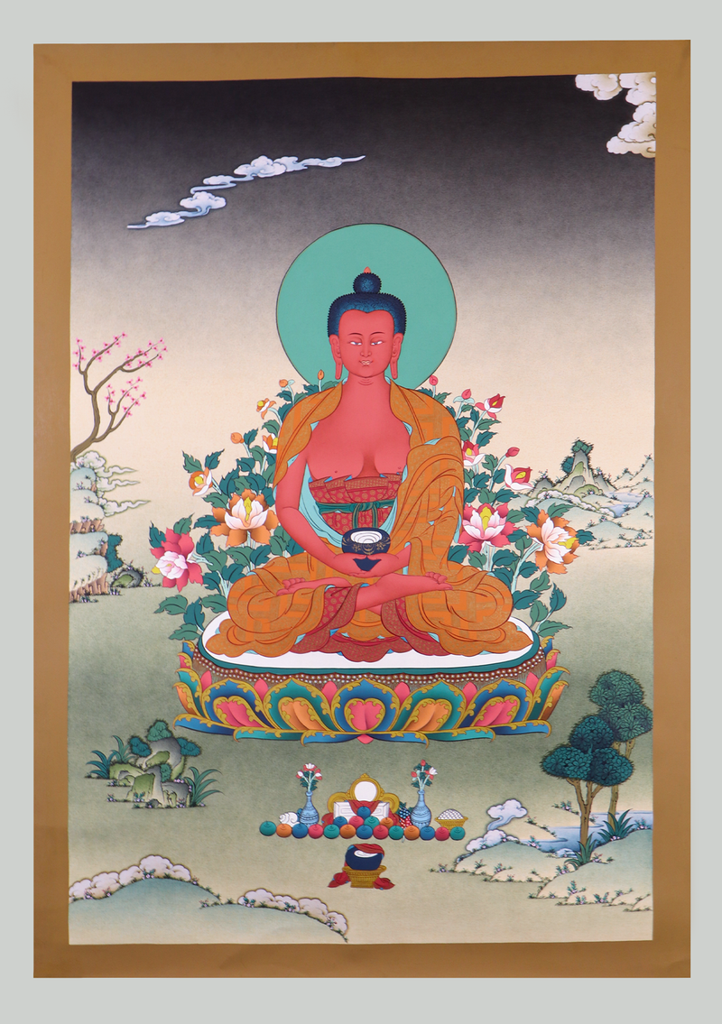 Amitabha Buddha Thangka Painting (Meditation Series)