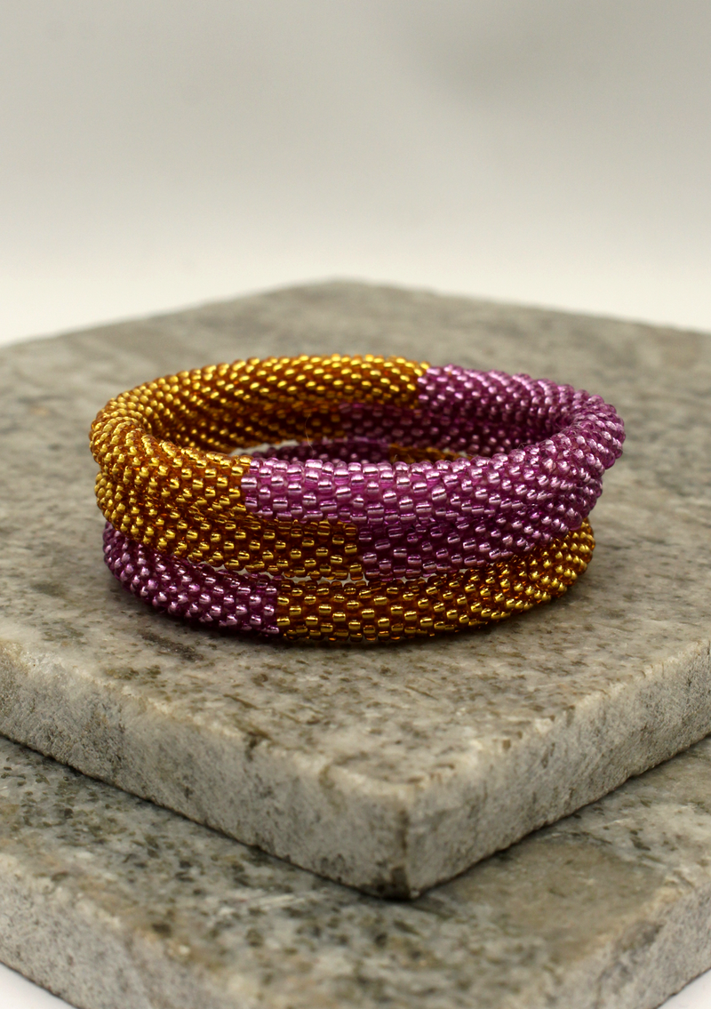 Pure Golden  Roll on  Beads Bracelet