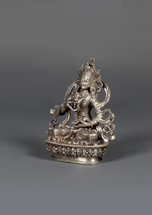 Sterling Silver 925  Vajrasattva Statue 9 cm