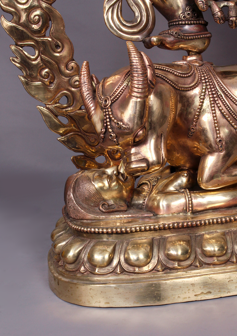 Masterpiece Copper Yamantaka Statue 23" H