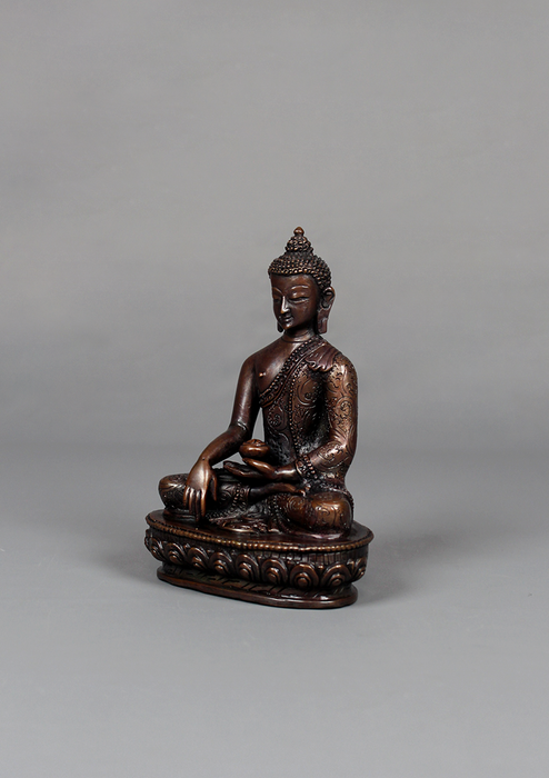 5 Inch Copper Shakyamuni Buddha Statue – Handmade Buddhist Art from Nepal