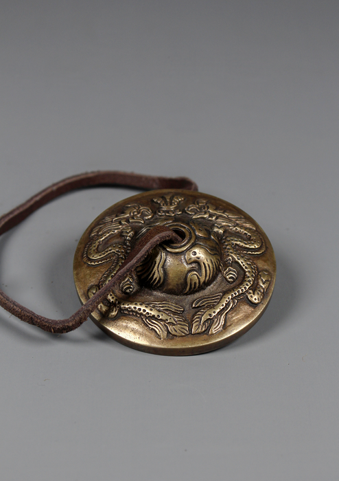 Antique Dragon Carving Meditation Cymbals
