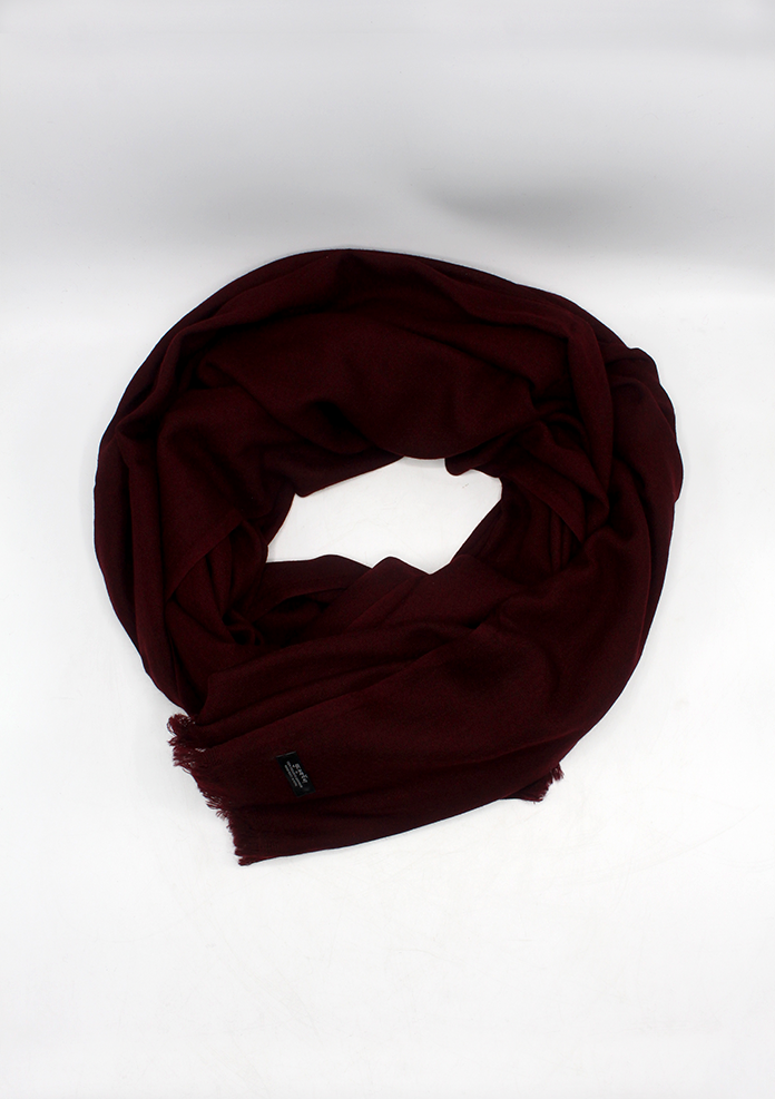 Dark Monk Red Maroon Cashmere Large Shawl