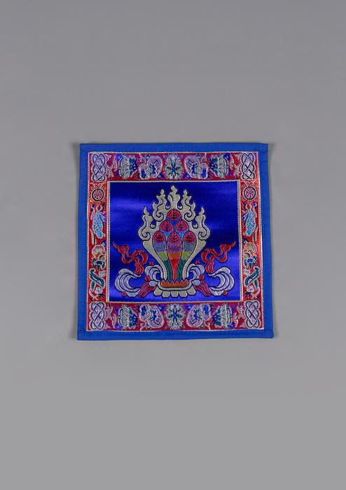 Tibetan Brocade Square Wish Fulfilling Jar Altar Cloth