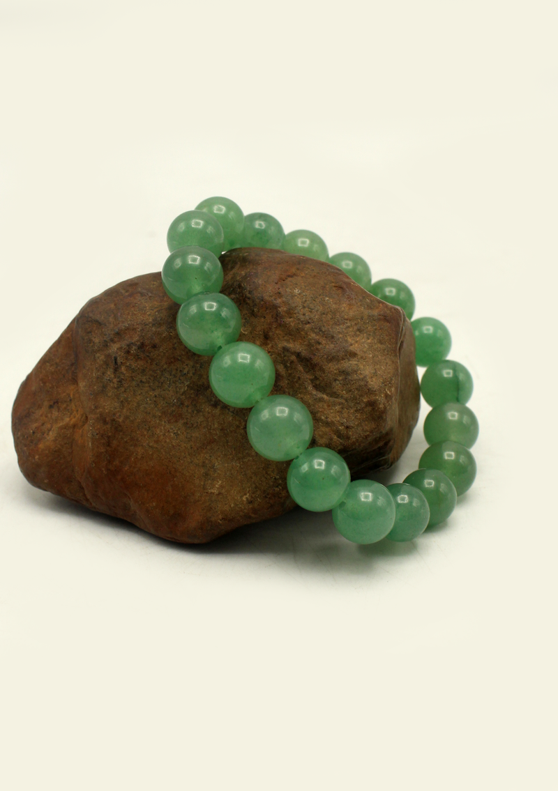 Green Jade Beads Mala Bracelet