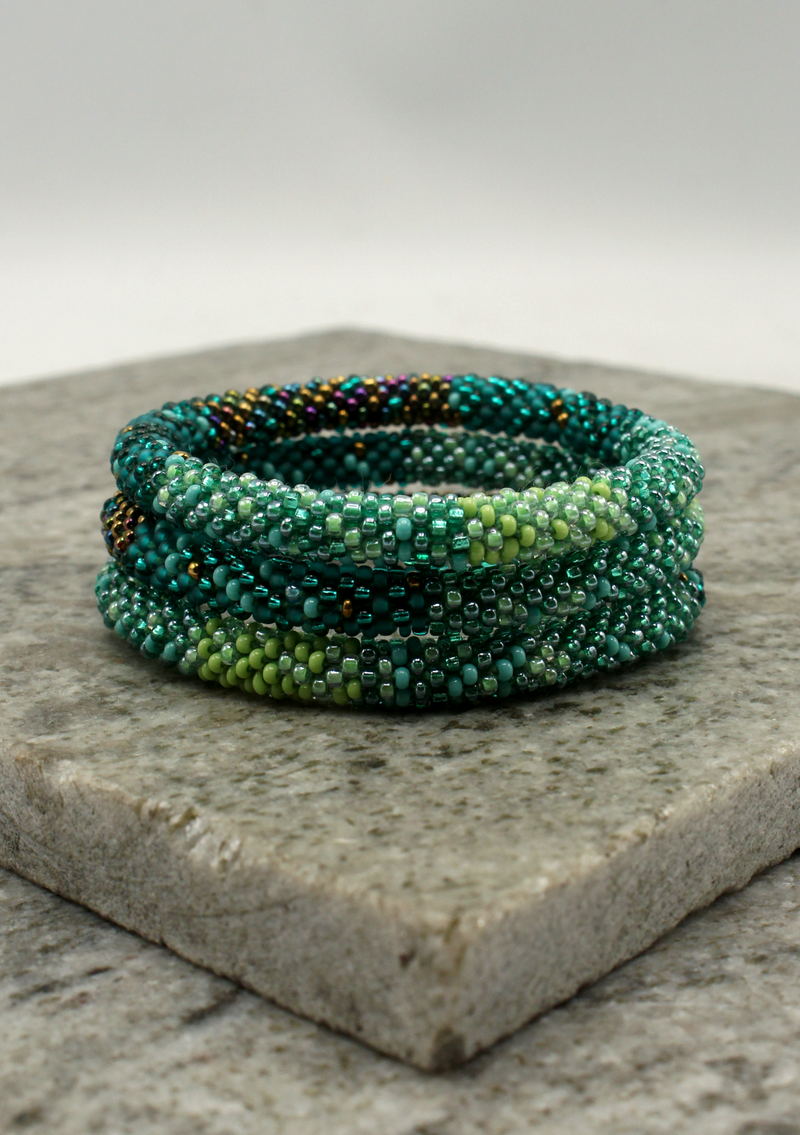 Green Oasis Roll-on Beads Bracelet