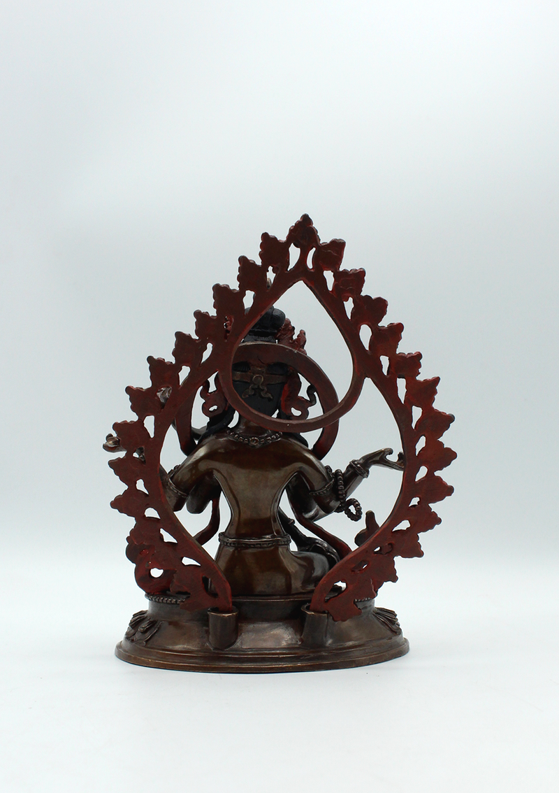 Copper Oxydized Saraswati Statue