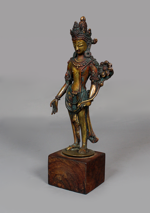 Antique Bronze  Lokeshvara Statue 11.25" H