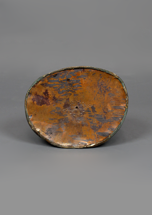 Antique Style Copper Chenrezig Statue 10" H