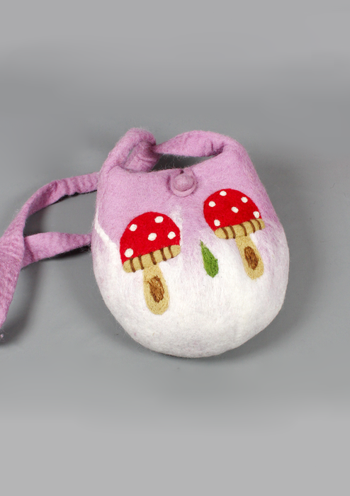 Felt Round Mushroom Design Bag