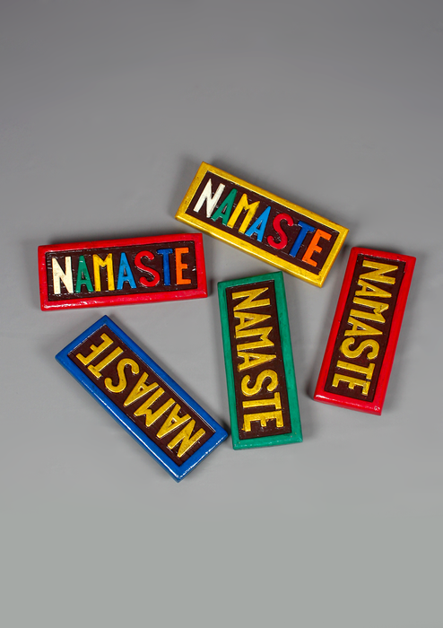 Wooden NAMASTE Door Hanging Plaque