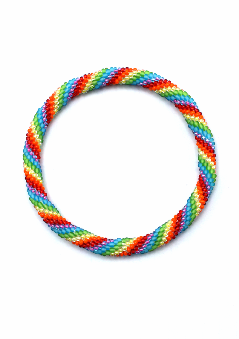 Rainbow Roll on Beads Anklet – Foot Jewelry