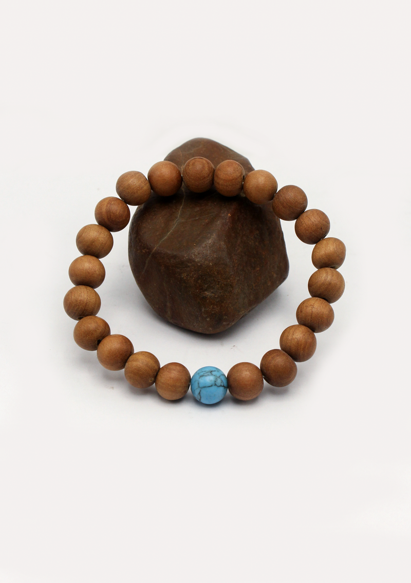 Seven Chakra Sandalwood Mala Bracelet