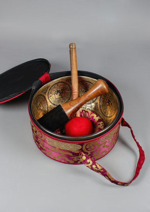 White Tara  Thangka Painting Singing Bowl E Note Purple