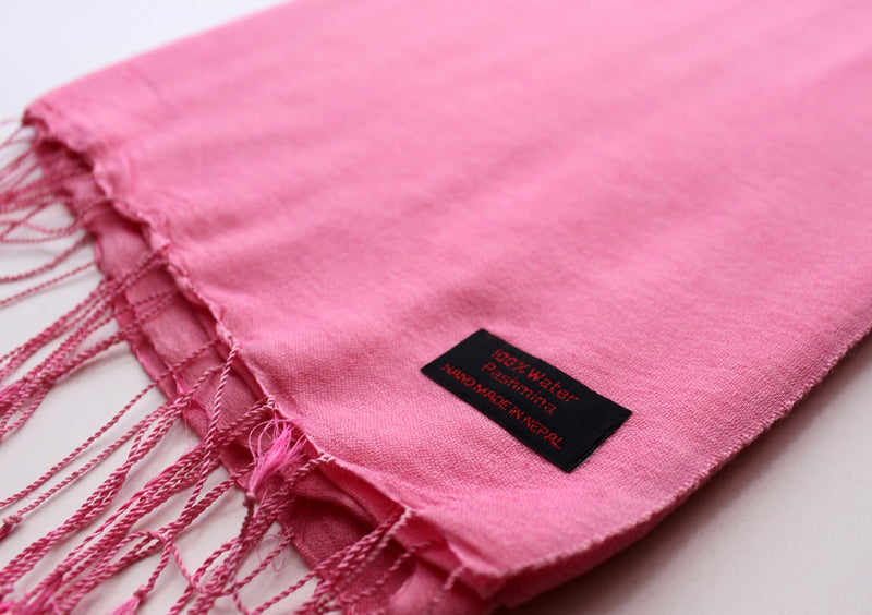 Georgous Pink Shiney Water Pashmina Shawl