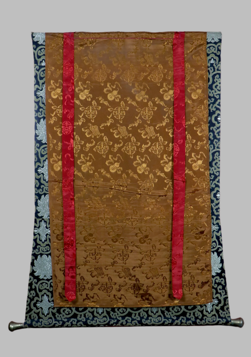 Thousand Petal Lotus Kalachkara Mandala Brocade Thangka Painting