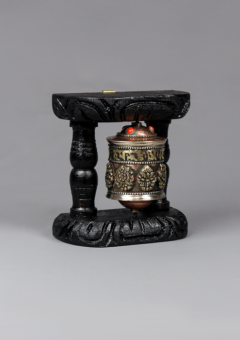 8 Auspicious Symbol Prayer Wheel Wall Hanging