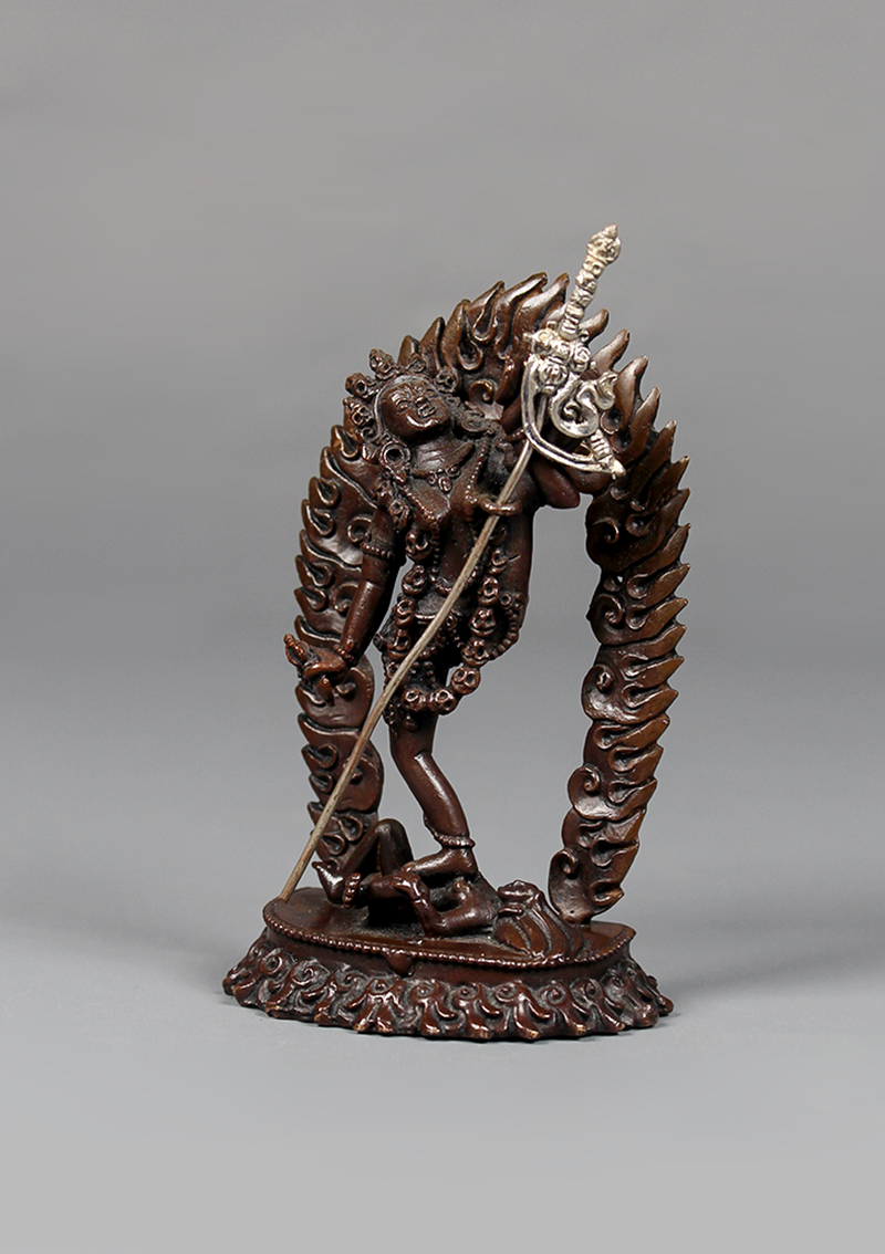 Copper Akash Yogini Statue 3.75"