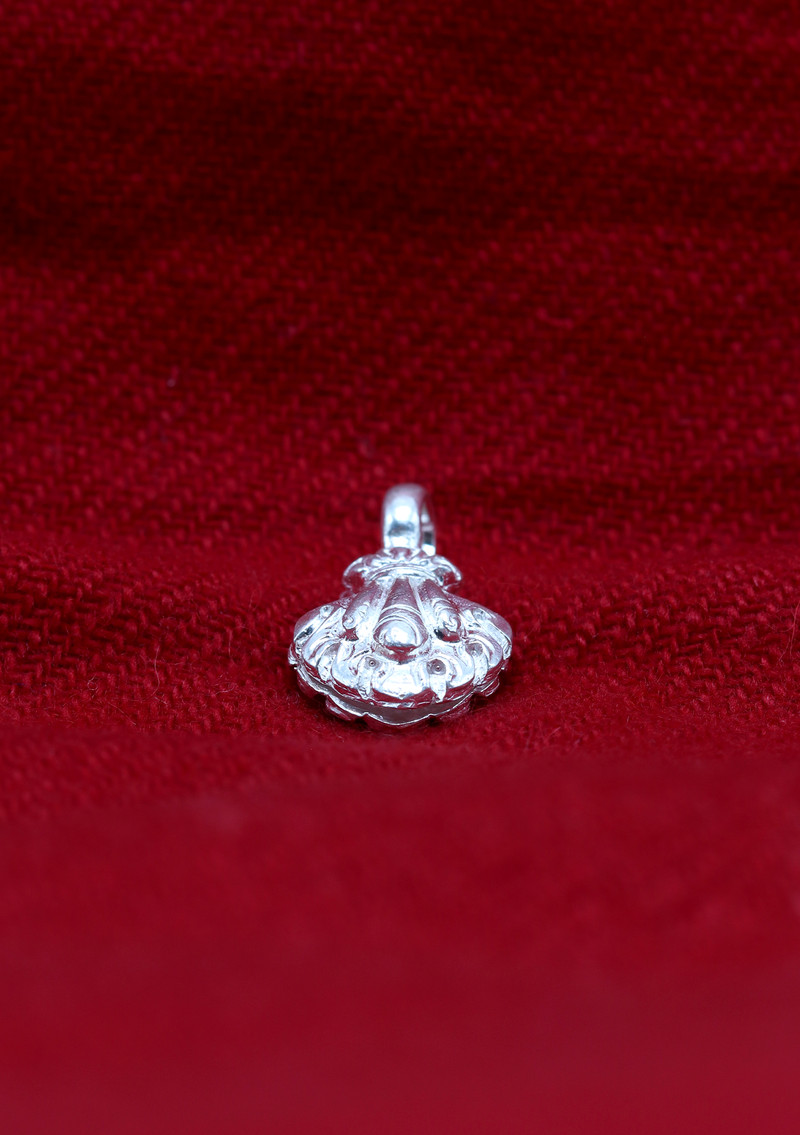 Fire Carved Buddhist Prayer Mala Bhum Counter Clip 925 Silver Sterling