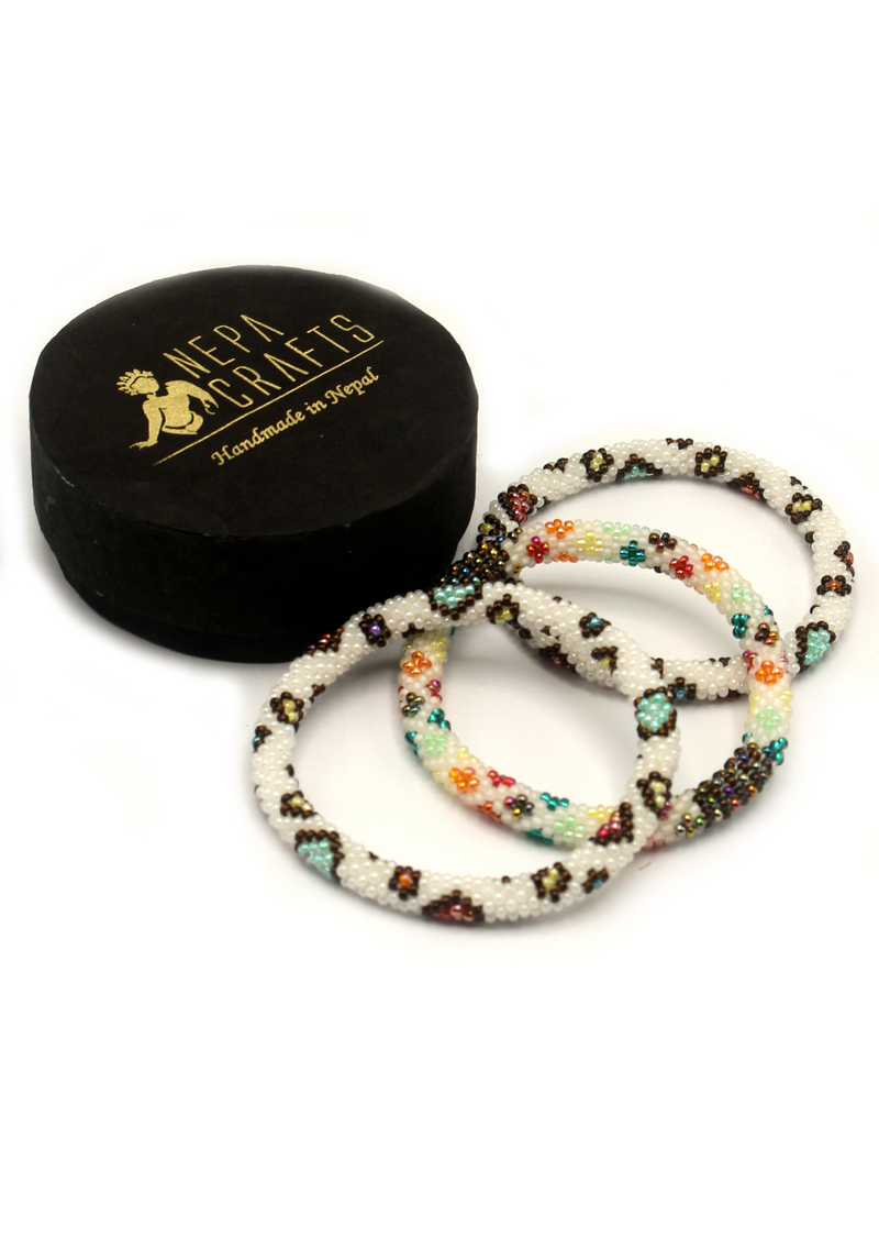 Langtang  Roll  on  Beads Bracelet Gift Set of 3 in Eco-Friendly  Jewelry Box