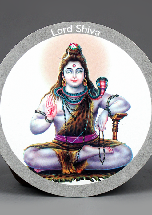 Lord Shiva Round Fridge Magnet