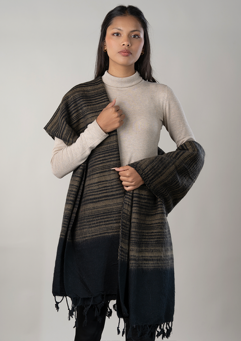 Handloomed Stripes Yak Wool Blanket