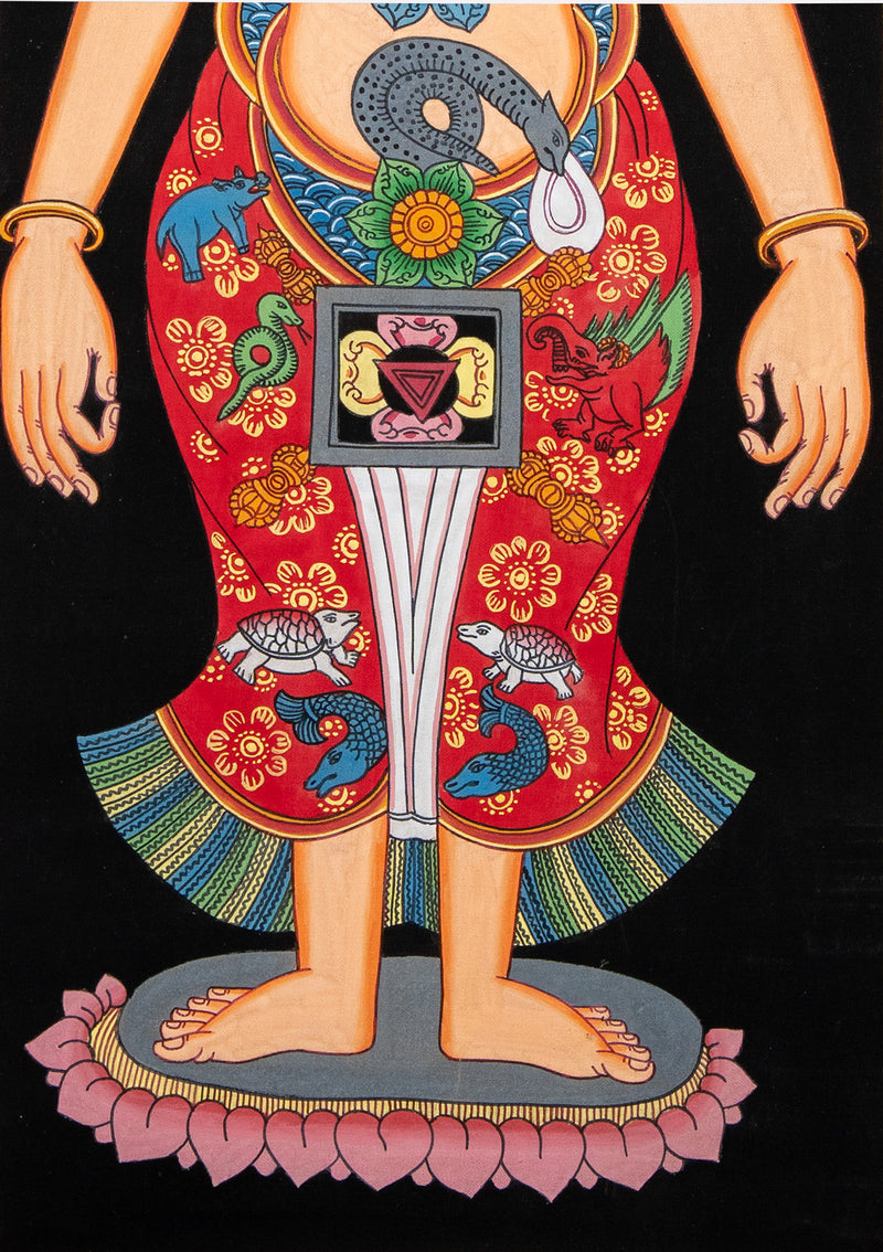 Kundalini Seven Chakra Tibetan Thangka Painting (D)