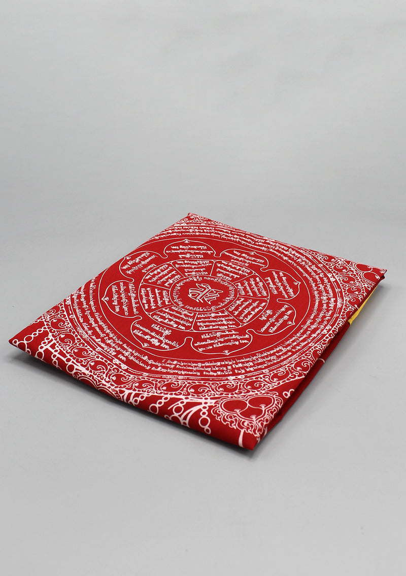 Elephant Mandala Red Printed Tibetan Prayer Flags