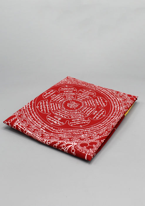 Elephant Mandala Red Printed Tibetan Prayer Flags